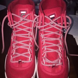 ❤️Red fila ballistic disruptor shoe&boot ❤️